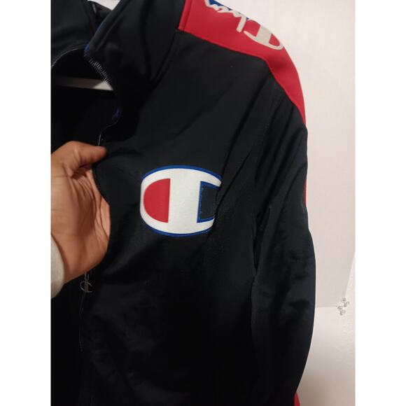 Mens Champion Track Jacket Full Zip Warm Up Navy Size L - Picture 2 of 5